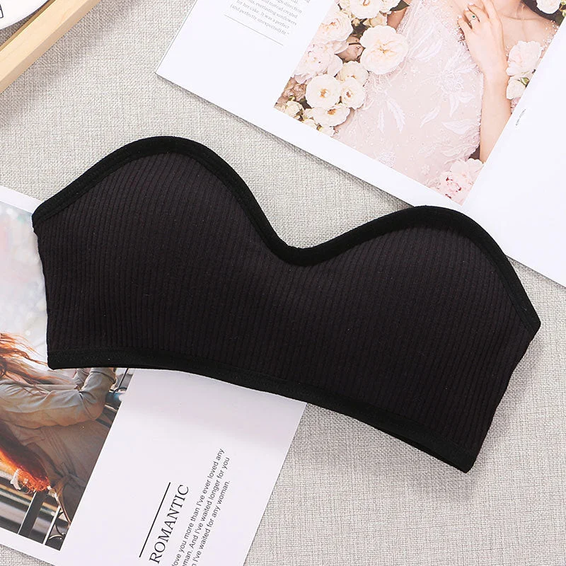 Strapless Women Tube Top Sexy Cropped Chest Invisible Bra Women Seamless Underwear Sexy Lingerie Breathable Padded Bandeau Top