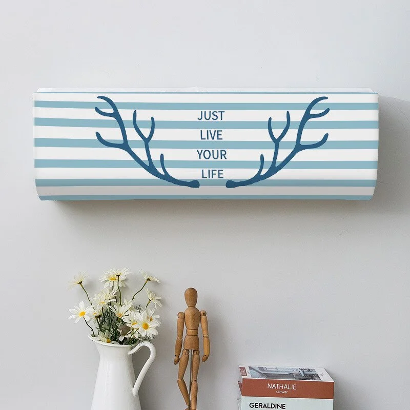 1pc Air Condition Cover Indoor Hanging Air Conditioning Protective Case Nordic Style Dustproof Cover for Home Hotel Decoration