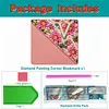 Pearl Diamond Painting Bookmark Kit Letter V PU Corner 3.74x3.74in