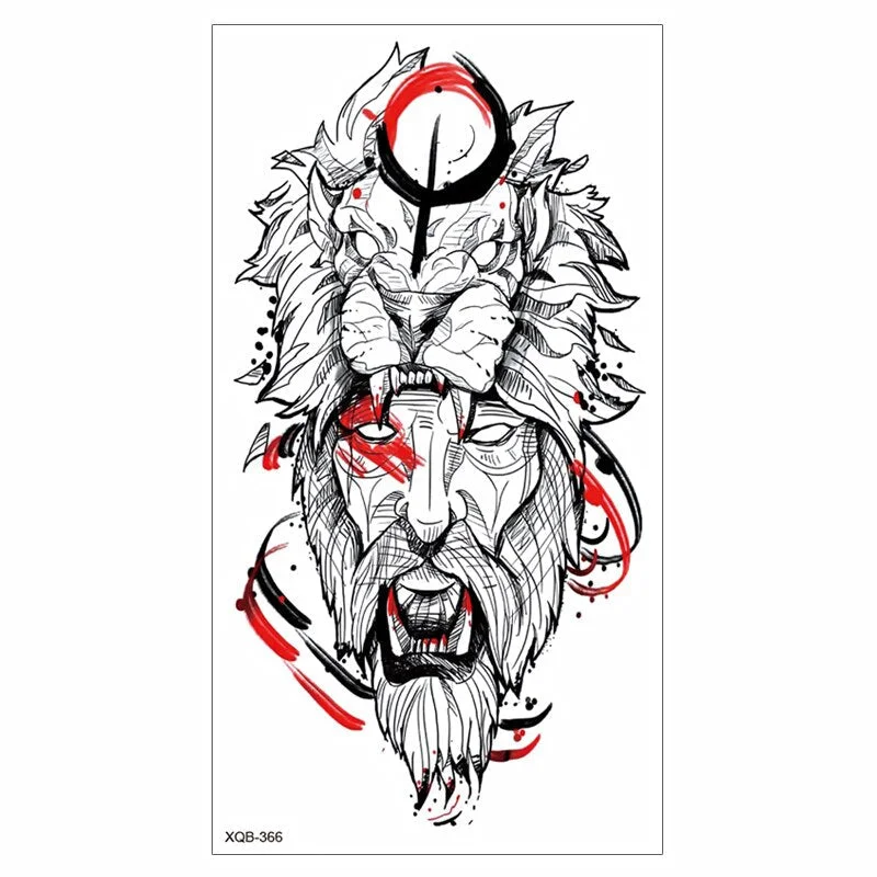 Waterproof Tattoo Sticker Temporary Tattoo Black Rose Tattoo Leg Chest Arm Tattoo Man Woman Tattoo Skin Tattoo Art Tatouage TaTy 712