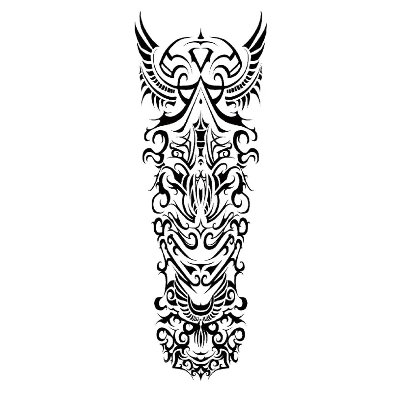 Body Art Arm Fake Sleeve Tattoos For Men Waterproof Wolf Tiger Chinese Dragon Sticker Temporary Fox Tattoo Waterproof Sleeves 303