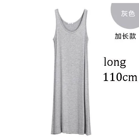2020 Women's fashion Modal Dress Spaghetti Vest 82 to 110cm Long Under dress Spring and summer Ladies Casual Dresses