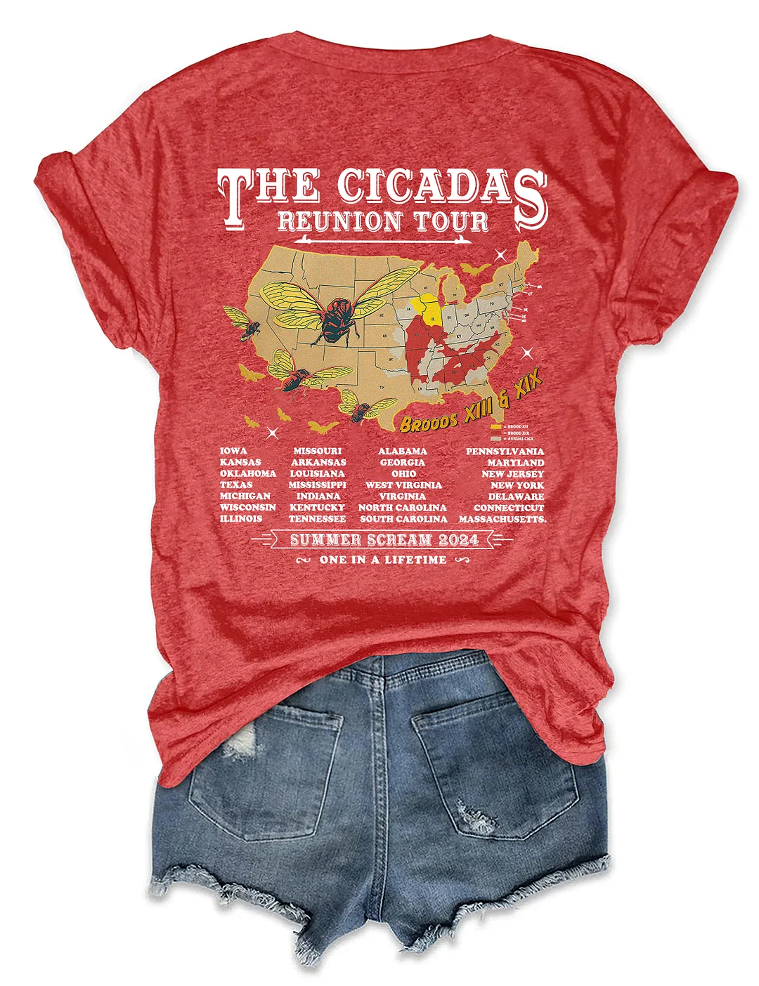 Cicadas Summer Scream Reunion Tour 2024 T-shirt