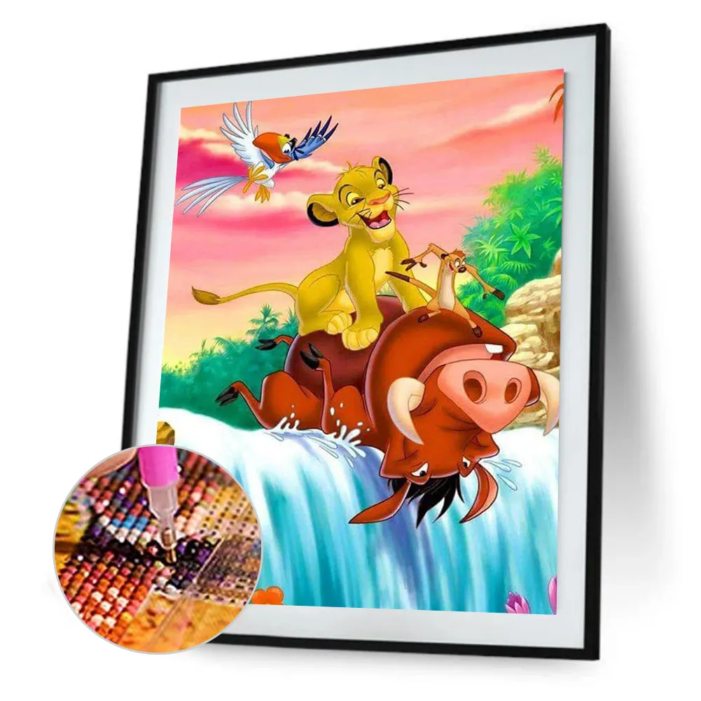 Diamond Painting - Full Round Drill - Lion King(30*40cm)