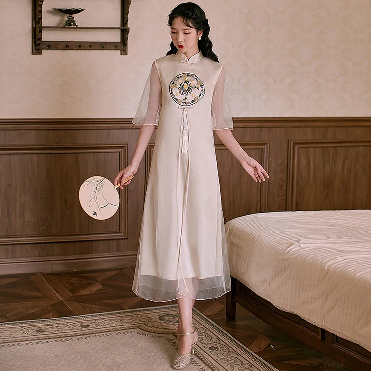 Women Cottagecore Dress Summer Young Elegant Elegant Dress