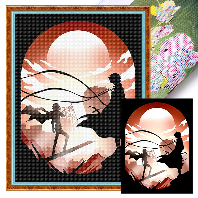 【Huacan Brand】Moonlight Silhouette (40*56cm) 11CT Stamped Cross Stitch gbfke