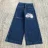 Gamistine fall outfits Y2K Jeans Harajuku Retro Elephant Graphic Baggy Jeans Blue Pants Women New Punk Rock Hip Hop Gothic Wide Leg Trousers Streetwear