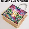 Stream Dawn Scene DIY Diamond Painting Tote Bag with Round Drill Rhinestones 35x40cm for Women Casual Shopping Travel Gift