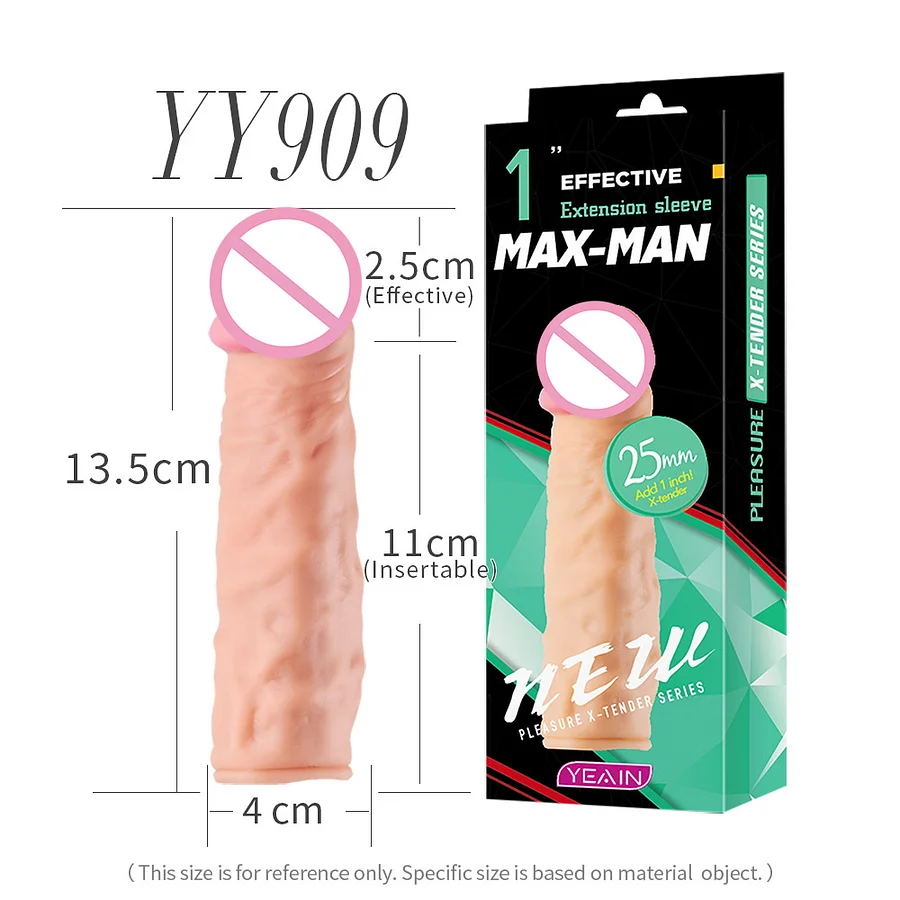 Silicone Extension Penis Sleeve Set Male Wolf Teeth Cover