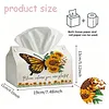 Diamond Painting PU Butterfly and Sunflower Tissue Box Tissue Holder