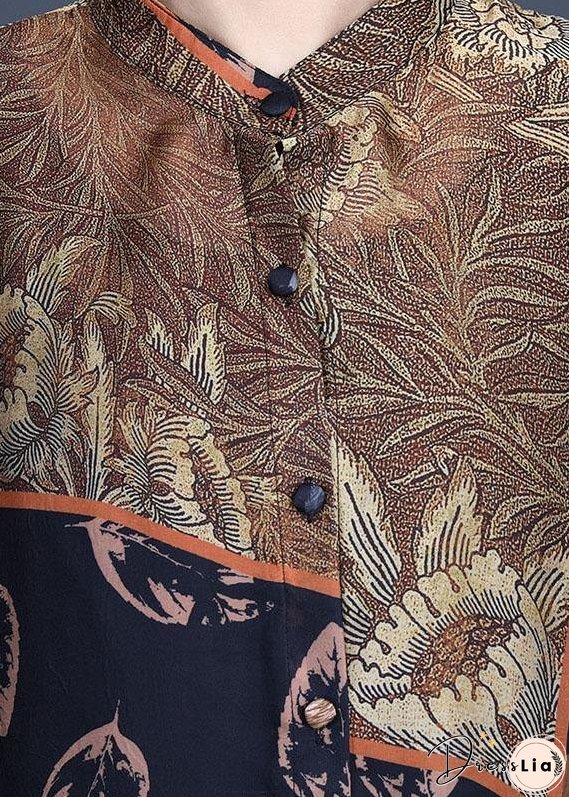 Italian Black Print Button long shirts Wide Leg Two-Piece Set