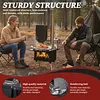 [US Local Warehouse] Portable Wood Burning Stove with Stainless Steel Construction Compact Tent Stove Chimney Pipes Included Firewood Stoves for Outdoor Heating & Cooking Ice Fishing Hunting
