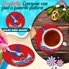 6pcs Crystal FC DIY Diamond Painting Untersetzer Kit mit Halter für erwachsene Anfänger