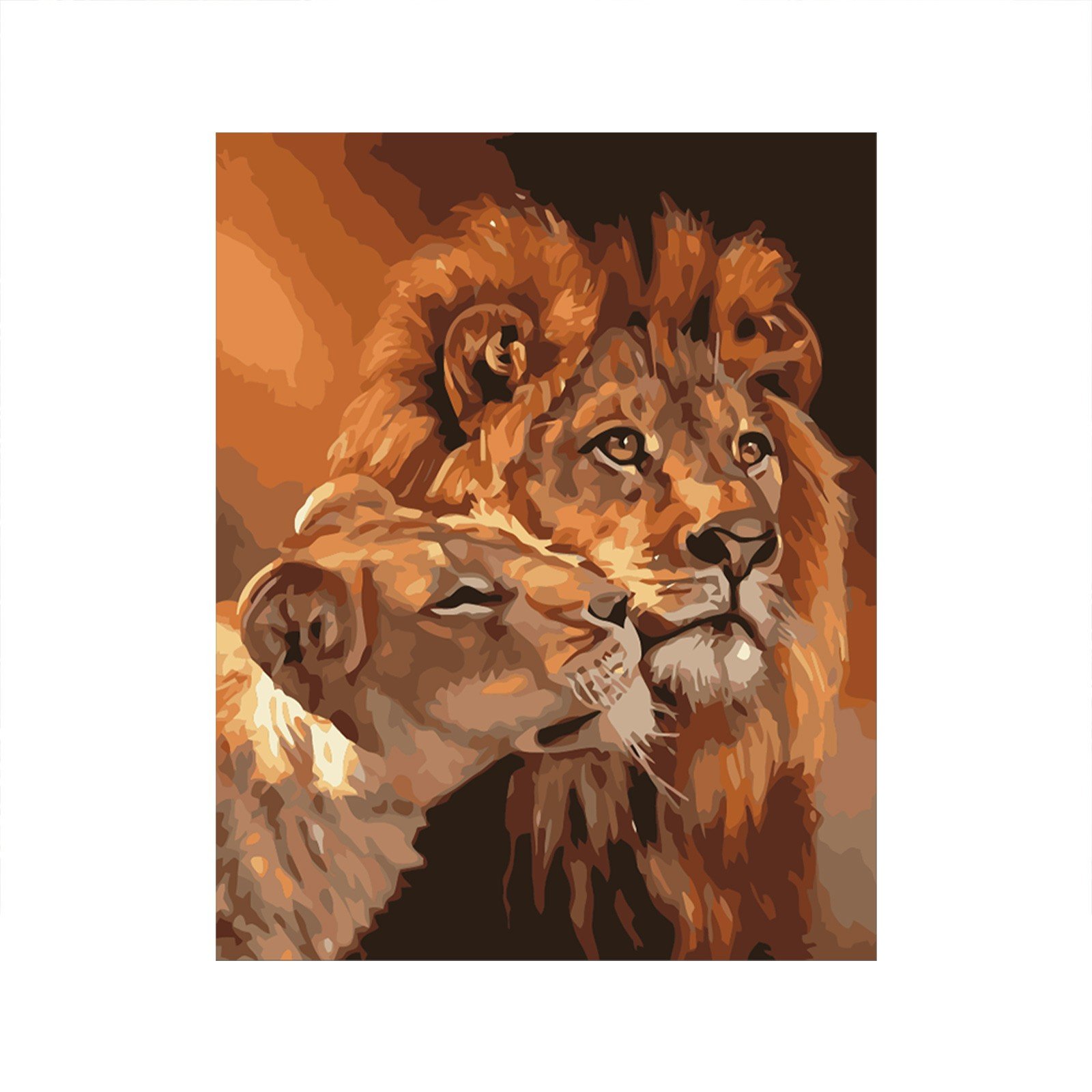 DIY Painting By Numbers Lion