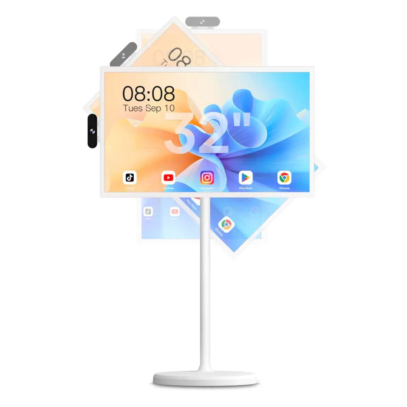 Portable smart TV with wireless entertainment and touch controls