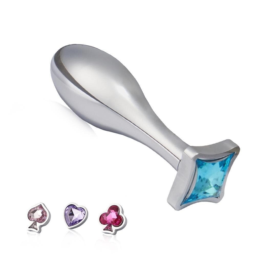 Metal Replaceable Poker-Like Base Anal Plug-FUNSEXDOLLS