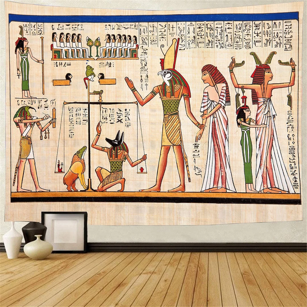 Yellow Ancient Egypt Tapestry Wall Hanging Old Culture Printed Hippie Egyptian Tapestries Wall Cloth Home Decor Vintage Tapestry