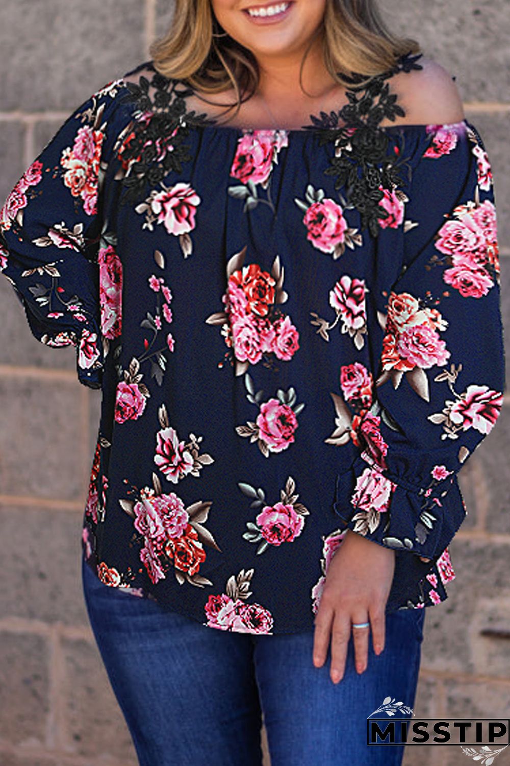 Blush Large Crochet Off the Shoulder Blouse main image 1
