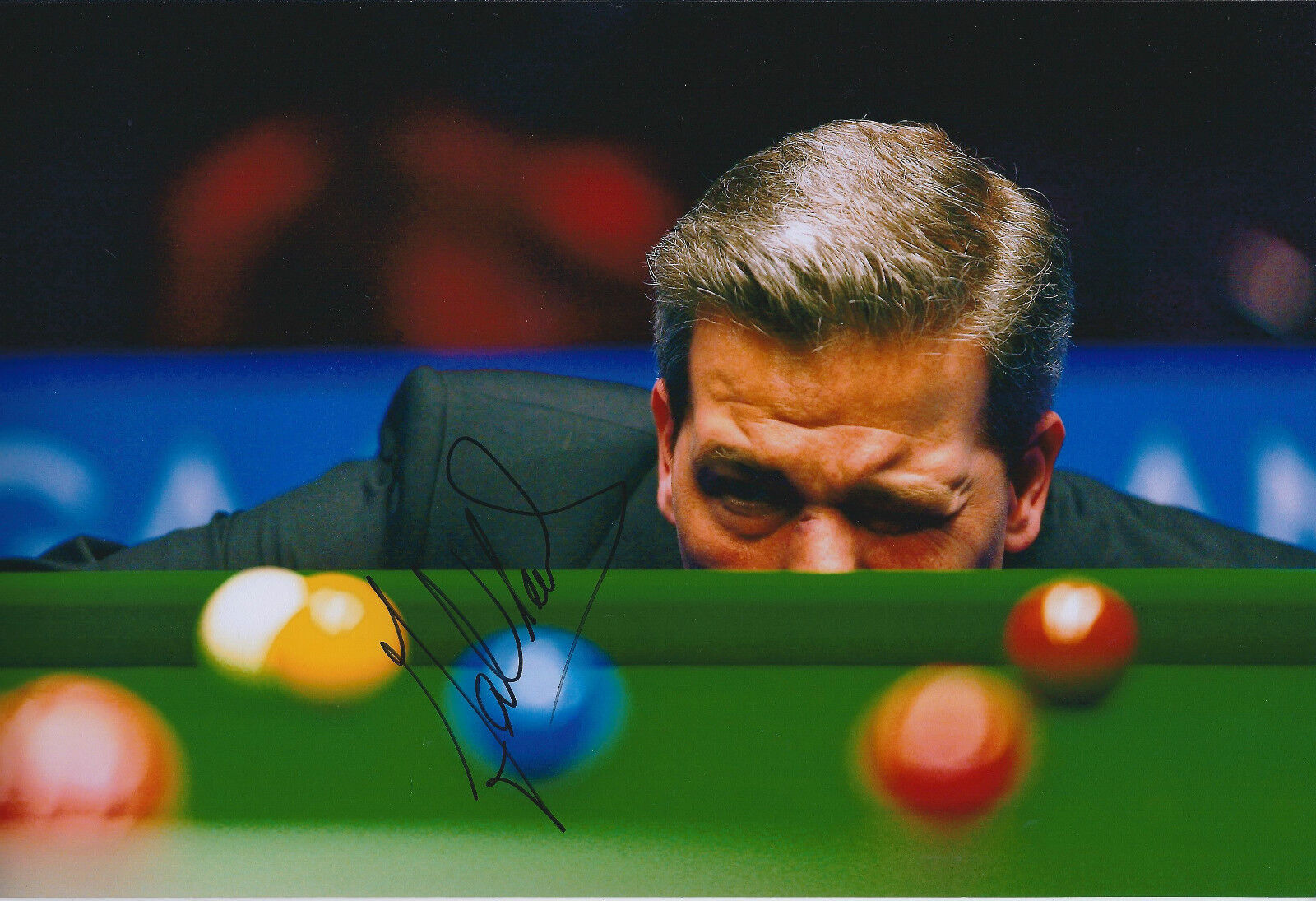 Jan VERHAAS SIGNED 12x8 Photo Poster painting Autograph COA AFTAL Snooker Referee Crucible RARE