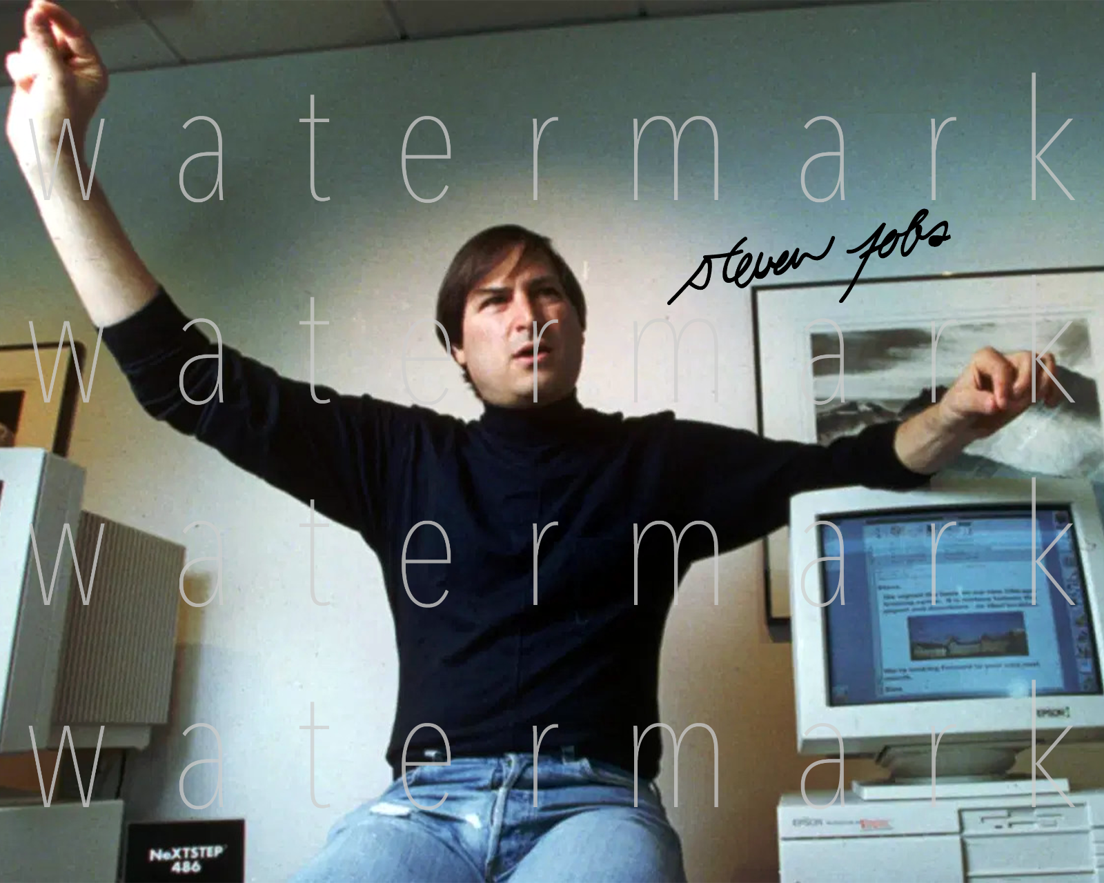 Steve Jobs Apple Macintosh signed 8X10 print Photo Poster painting picture poster autograph RP