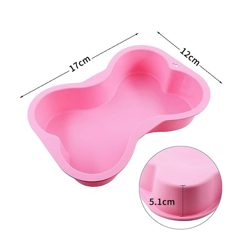 Silicone Baking Bone Cake Mold Creative Pet Silicone Cake Mold DIY Baking Tool Bone Mold
