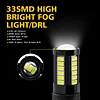 AUXLIGHT 5202 5201 12085 9009 H16 (European) LED Fog Light Bulbs 6000K Xenon White, Super Bright 2800 Lumens 33-SMD Chips LED Daytime Running Lights DRL Bulbs Replacement for Cars, Trucks (Pack of 2)