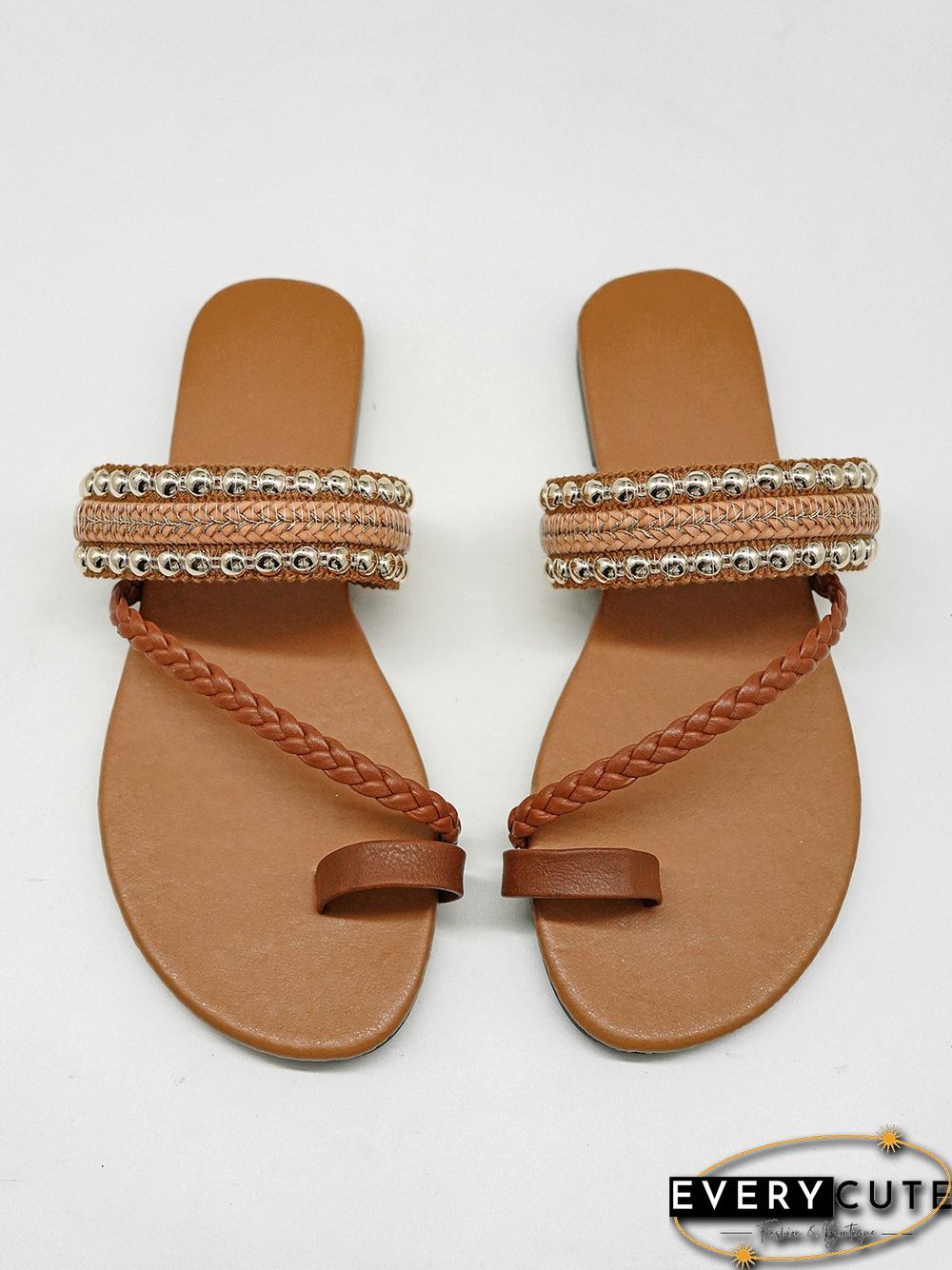 Women's Ethnic Braided Thong Sandals