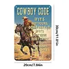 Westside cowboy - Panneaux en &eacute;tain m&eacute;tallique(20*30cm/30*40cm)