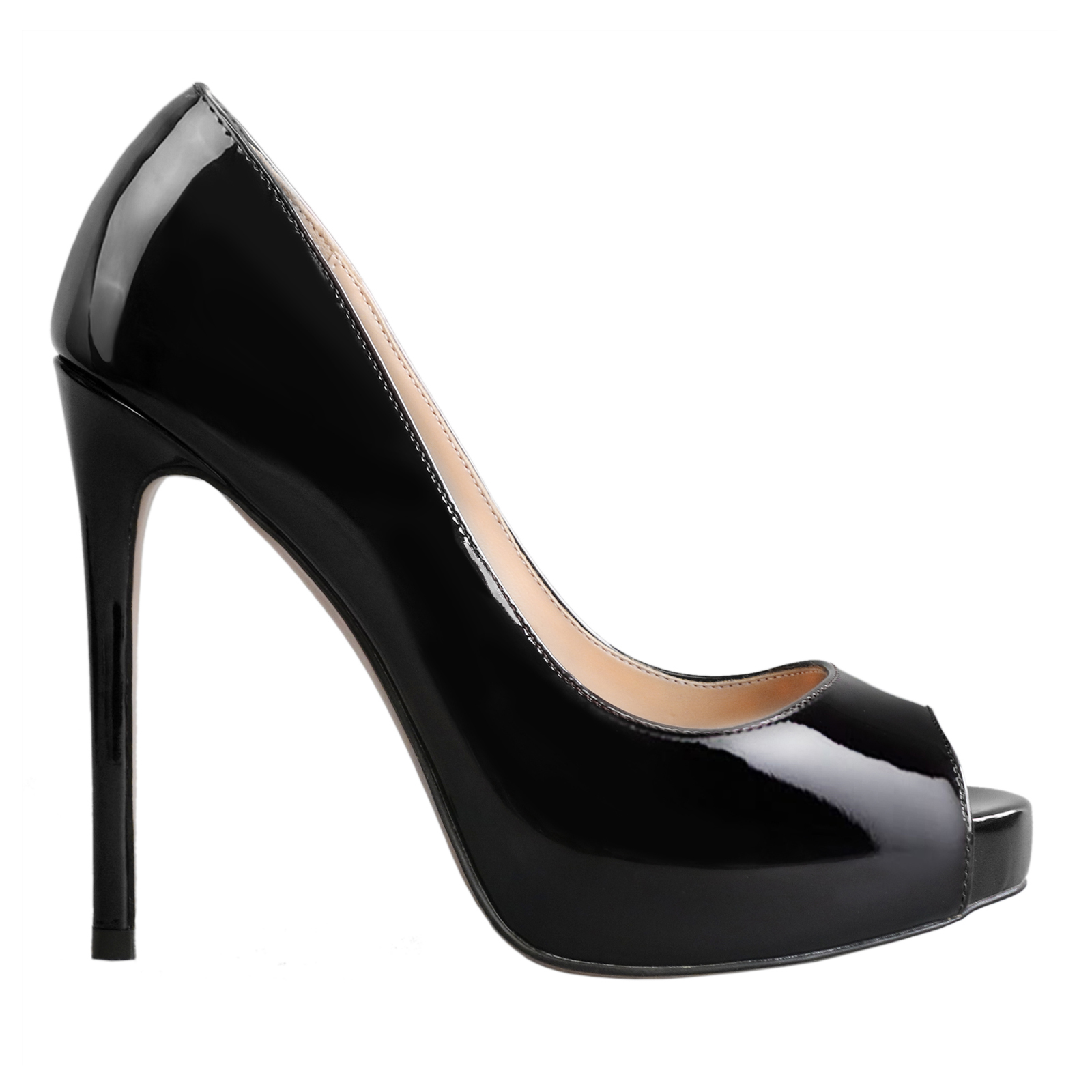 4.72'' Women's Platforms Heels Party Wedding Patent Pumps-MERUMOTE