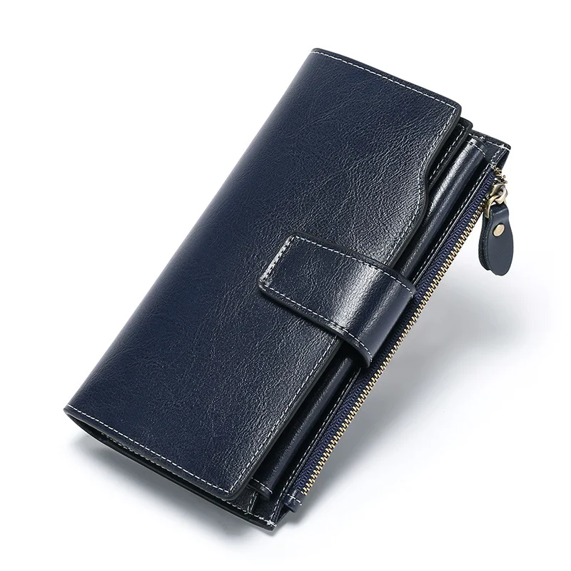 Leather Anti-theft Brush Ladies Wallet Long