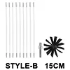 Chimney Brush Set with Long Handle Rods Flexible Dryer Vent Cleaning Tool Kit