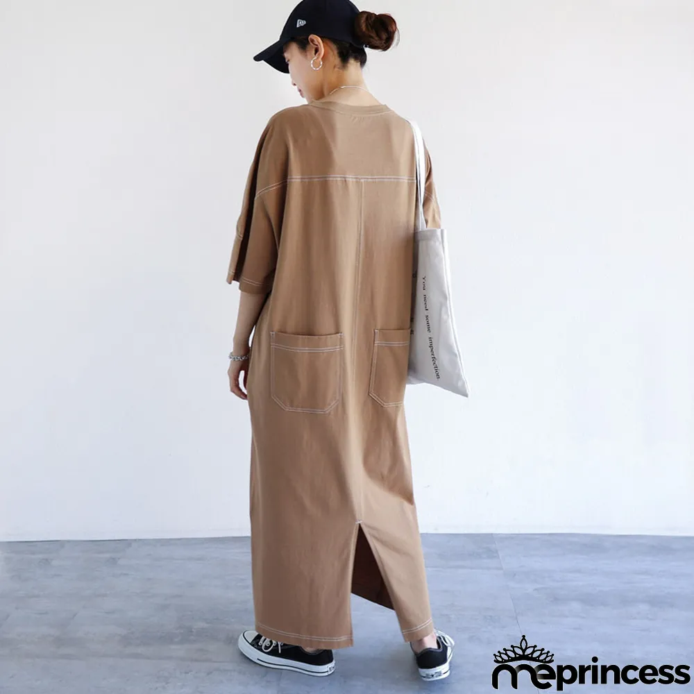 Parent-child Wear Girl Spring Summer Casual Loose Knitting Dress