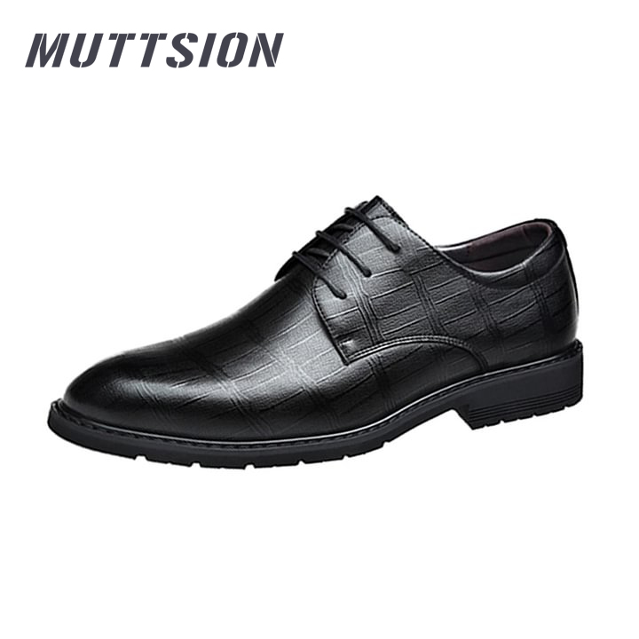 MUTTSION Crocodile Print Men's Casual Soft Soles Business Warm Dress Shoes MUTTSION.COM MUTTSION
