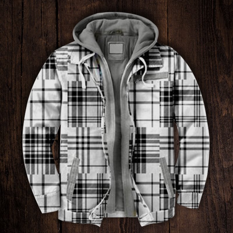 Check Hooded Jacket