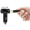 3 in 1 Digital LED Car Voltmeter Thermometer 12V/24V USB Car Charger (Red Green)