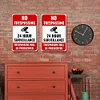 2PCS No Trespassing Warning 24 Hours Surveillance Violators Will Be Prosecuted - Vintage Metal Signs Set - 30*40cm - Warning