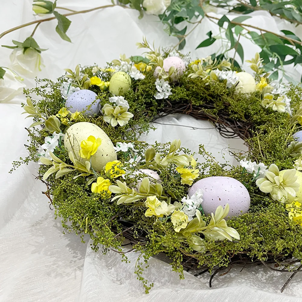 Natural Plant Nordic Easter Egg Simulation Wreath
