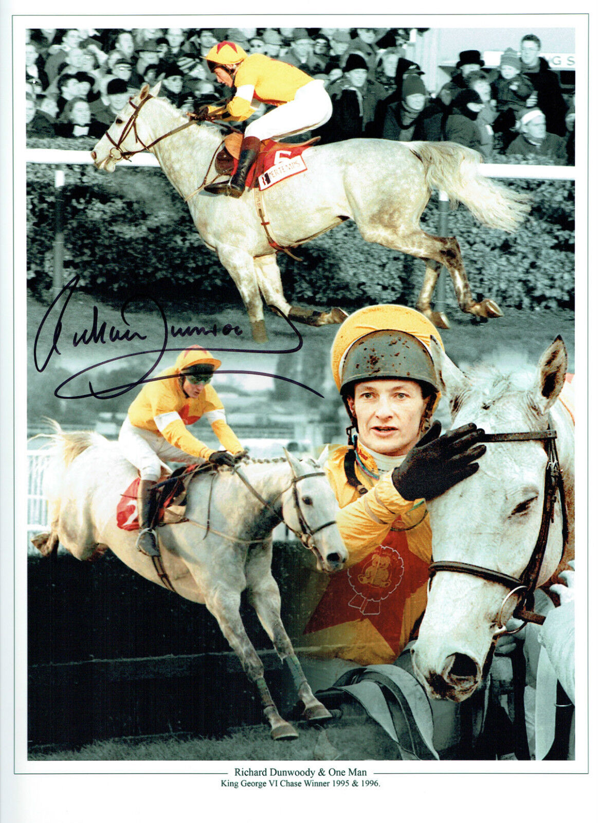 Richard DUNWOODY Champion Jockey One Man Signed Autograph 16x12 Photo Poster painting AFTAL COA