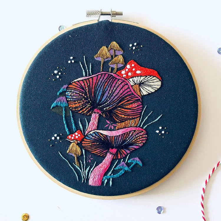 Magic Mushroom Embroidery Kit