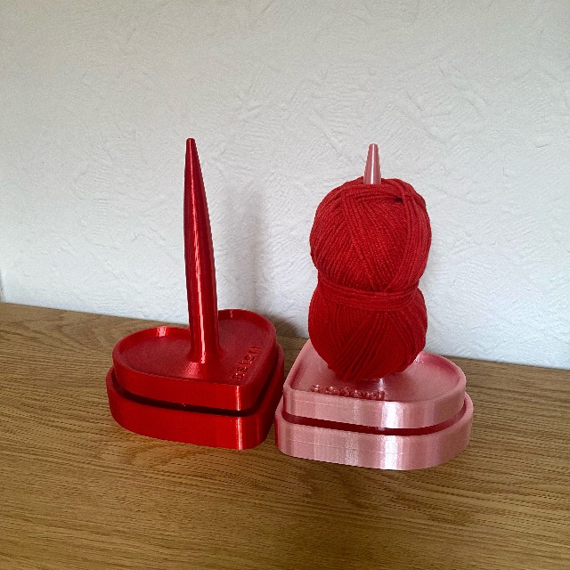 Unique Pink Heart Spinner 3D Printed Yarn Holder Tool