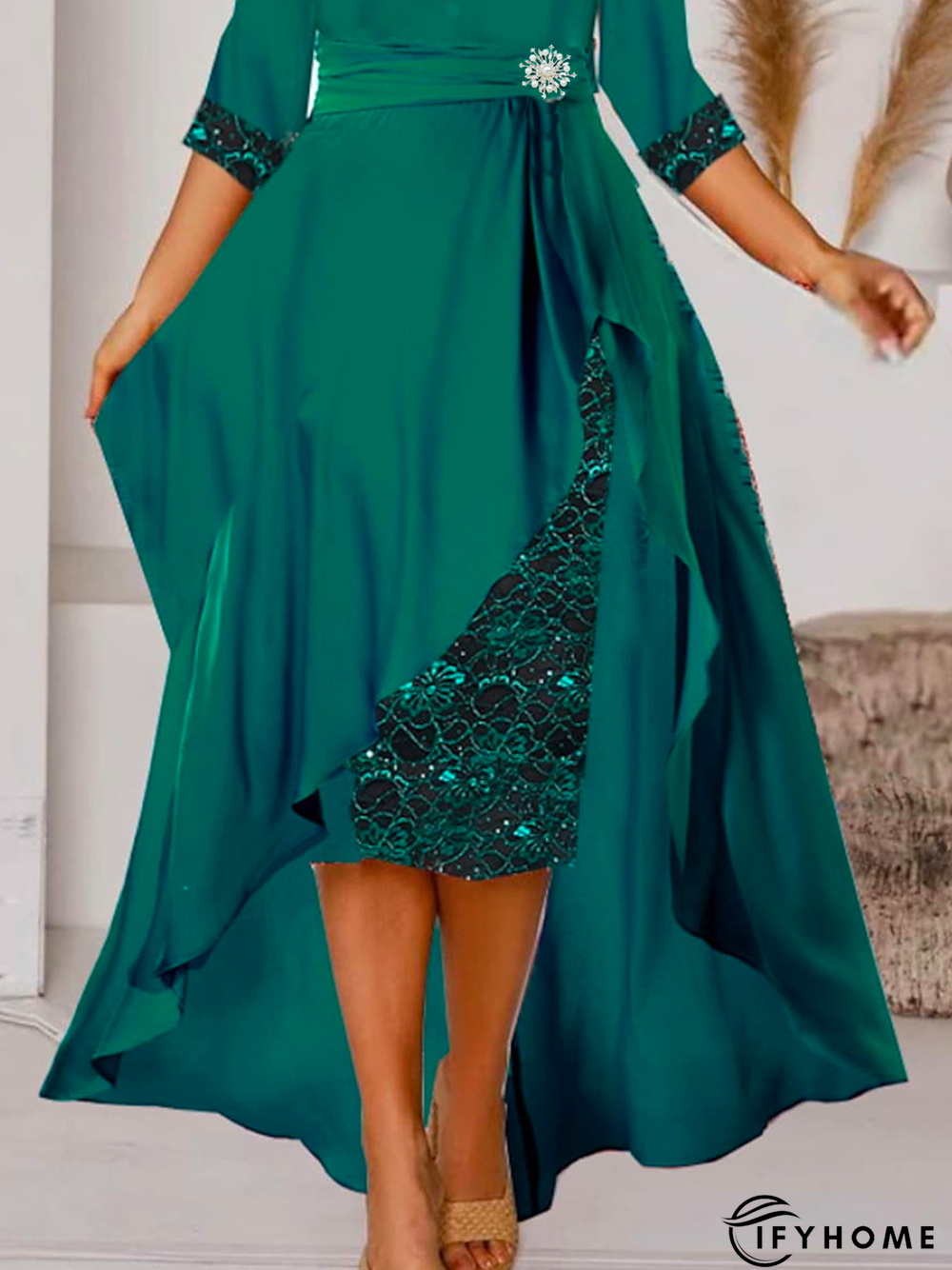 Floral Grommets Party Loose Dress | IFYHOME