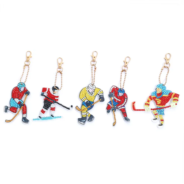 Bringblin's Keychain | Ice Hockey Player | Five Piece Set