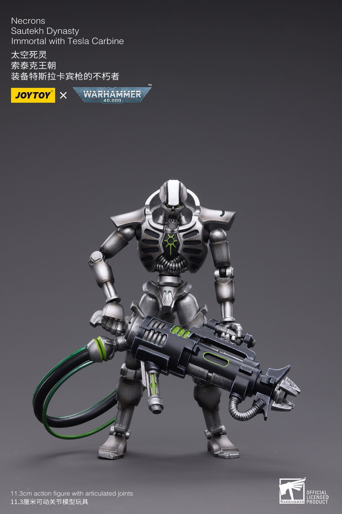 PRE-ORDER JOYTOY Studio Necrons Sautekh Dynasty Deathmark & Immortal with Tesla Carbine & Gauss Blaster 1/18 Action Figure