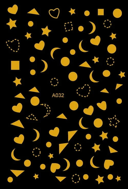 3D Nail Art Sticker Decoration Shadow Moon DIY Sticker Decals Tips Manicure Design Constellation Stars Adhesive Sticker for Nail