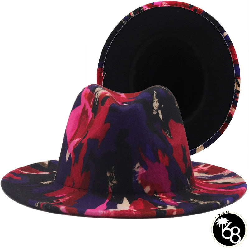 Women's Wool Colorful Printed Pattern Casual Wear Trendy Hat | 168DEAL