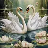 Swan-14CT Stamped Cross Stitch 40*40cm tapestrymarket