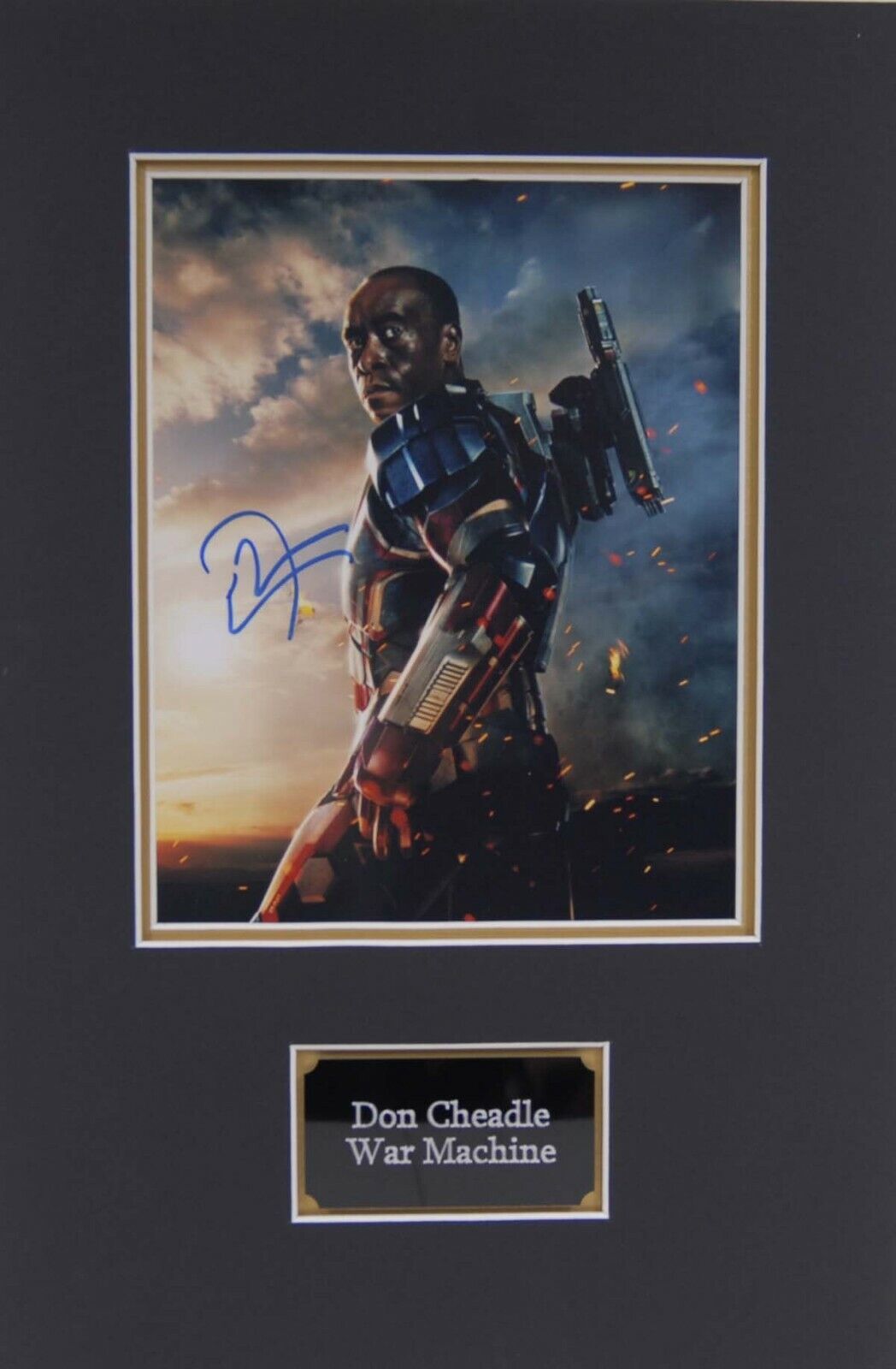 Don CHEADLE Signed & Mounted 10x8 Iron Man Photo Poster painting AFTAL COA War Machine