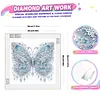 Blue Butterfly DIY Partial Drill Diamond Painting Kit for Adults 30x30cm