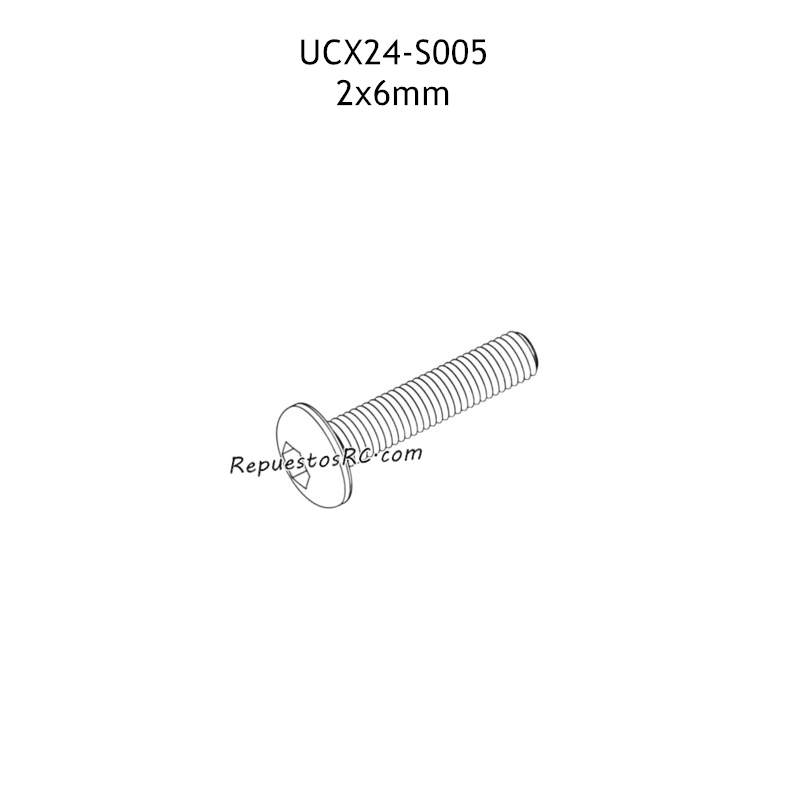 UDIRC UCX2401 Piezas 2x6mm Tornillo Hexagonal de Cabeza Cil&iacute;ndrica Para M&aacute;quinas UCX24-S005