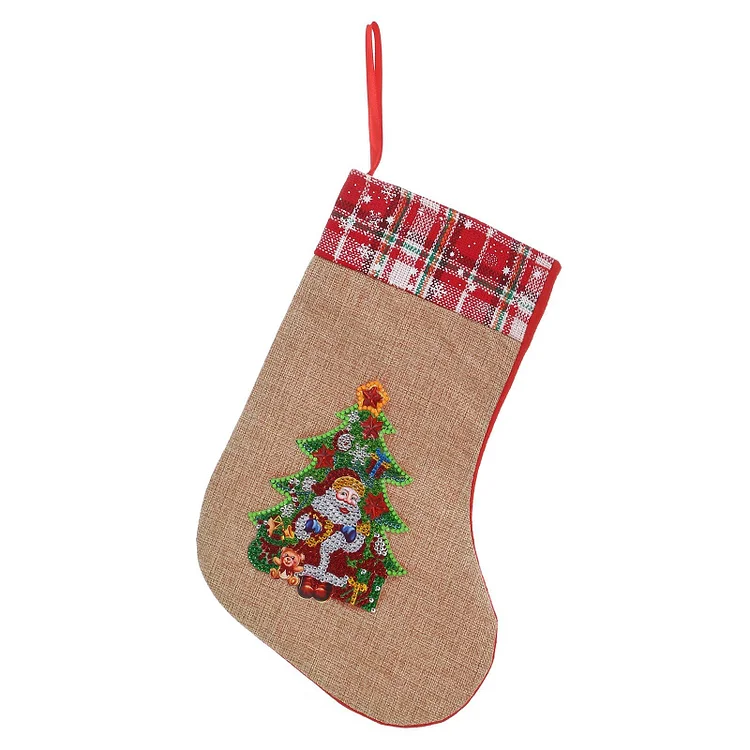 Diamond Painting Christmas Socks | gift bag Luminous | 31X21cm